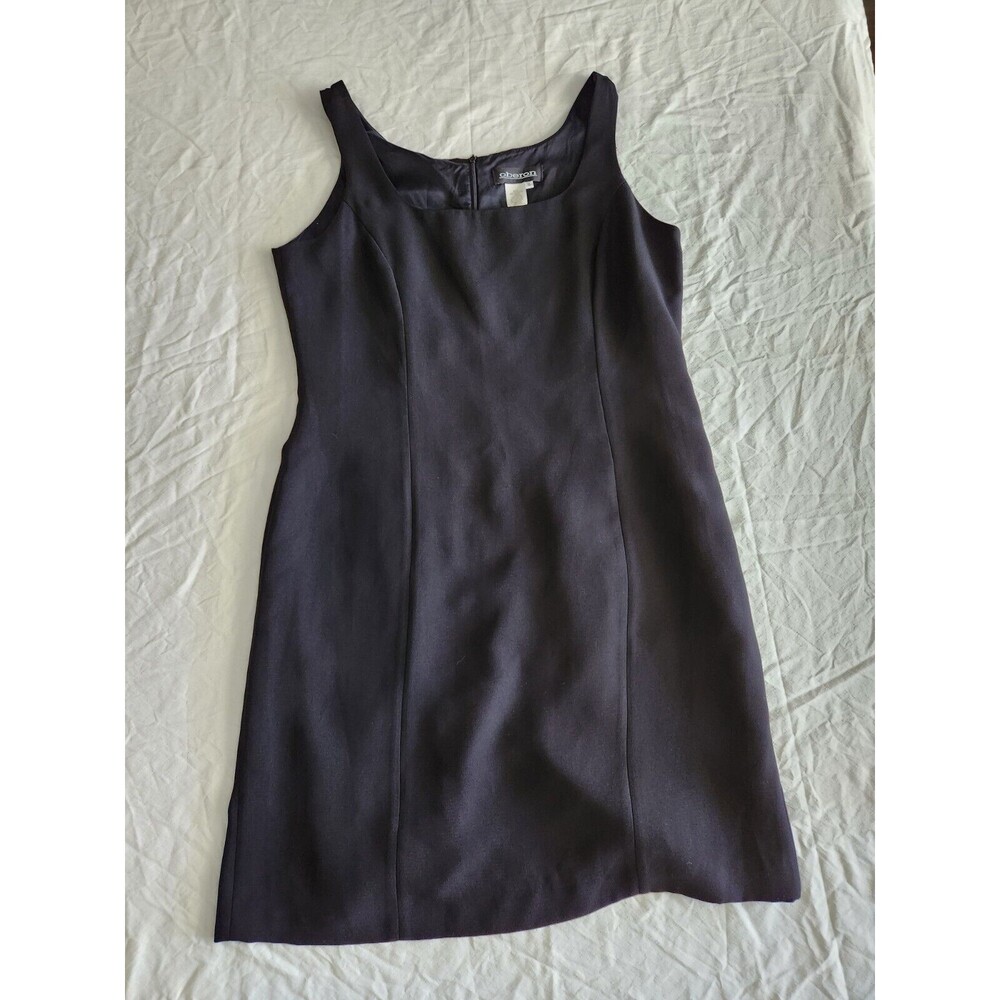 Oberon Womens Size 16 Classic Black Sleeveless Career Sheath Rear Zip